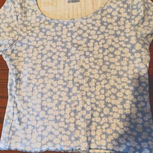 NWOT Floral cropped top